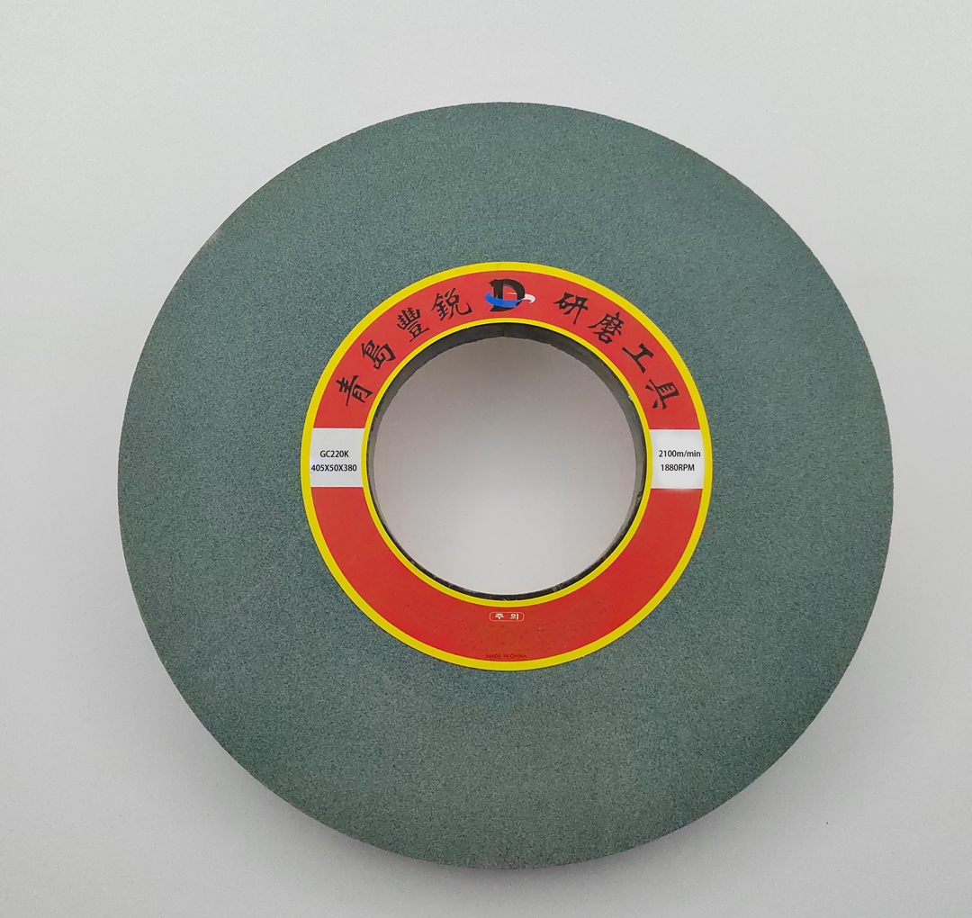Green Silicon Carbide Ceramic Bond Grinding Wheel GC220K (405x50x380)